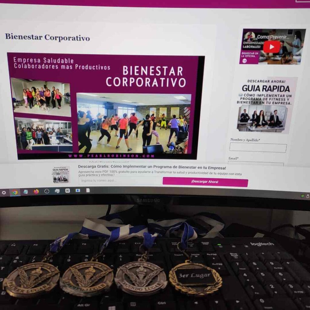 medallas de competencias en aerobicos ganadas en honduras san pedro sula -pearl fitness-pearl robinson