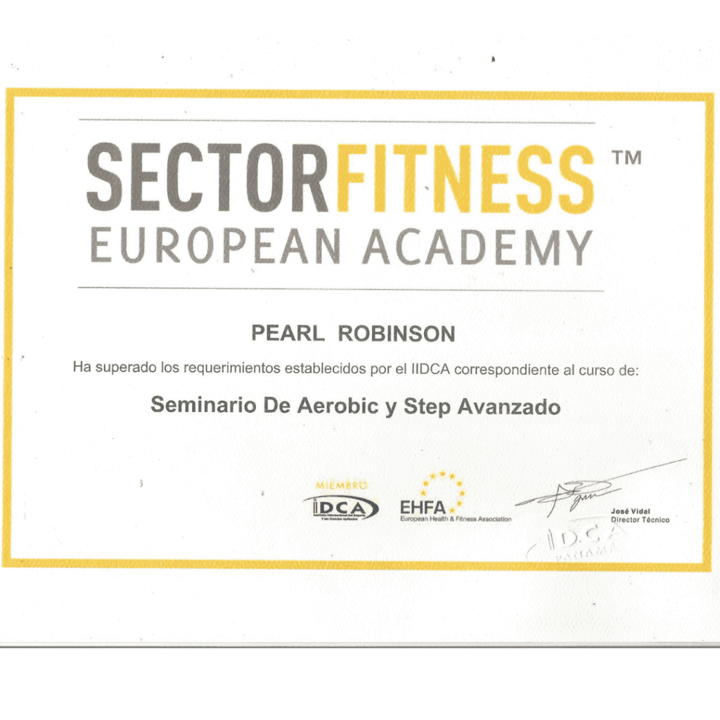 certificacion de aerobic y step avanzado en sector fitness european academy