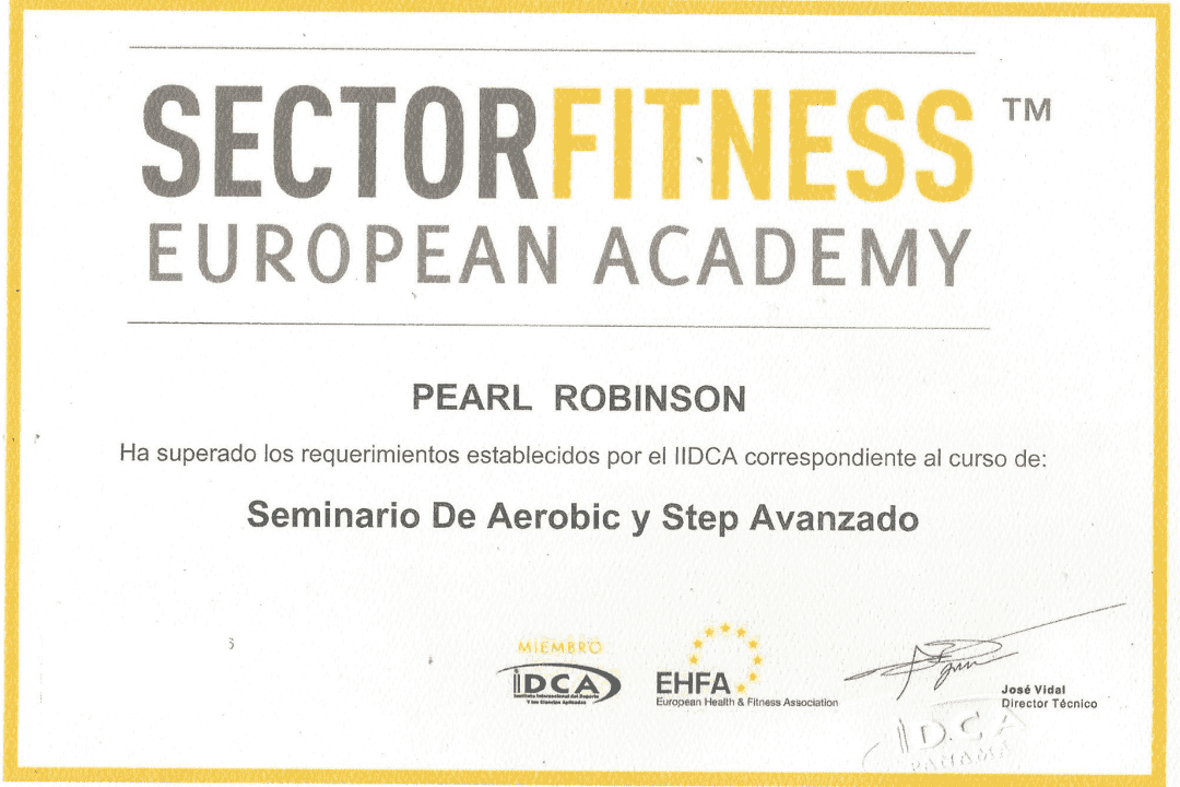 certificacion de aerobic y step avanzado en sector fitness european academy