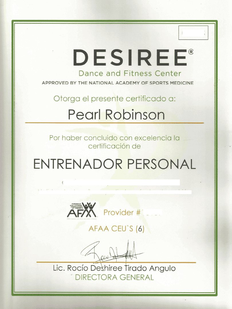 certificacion entrenador personal avalada por AFAA