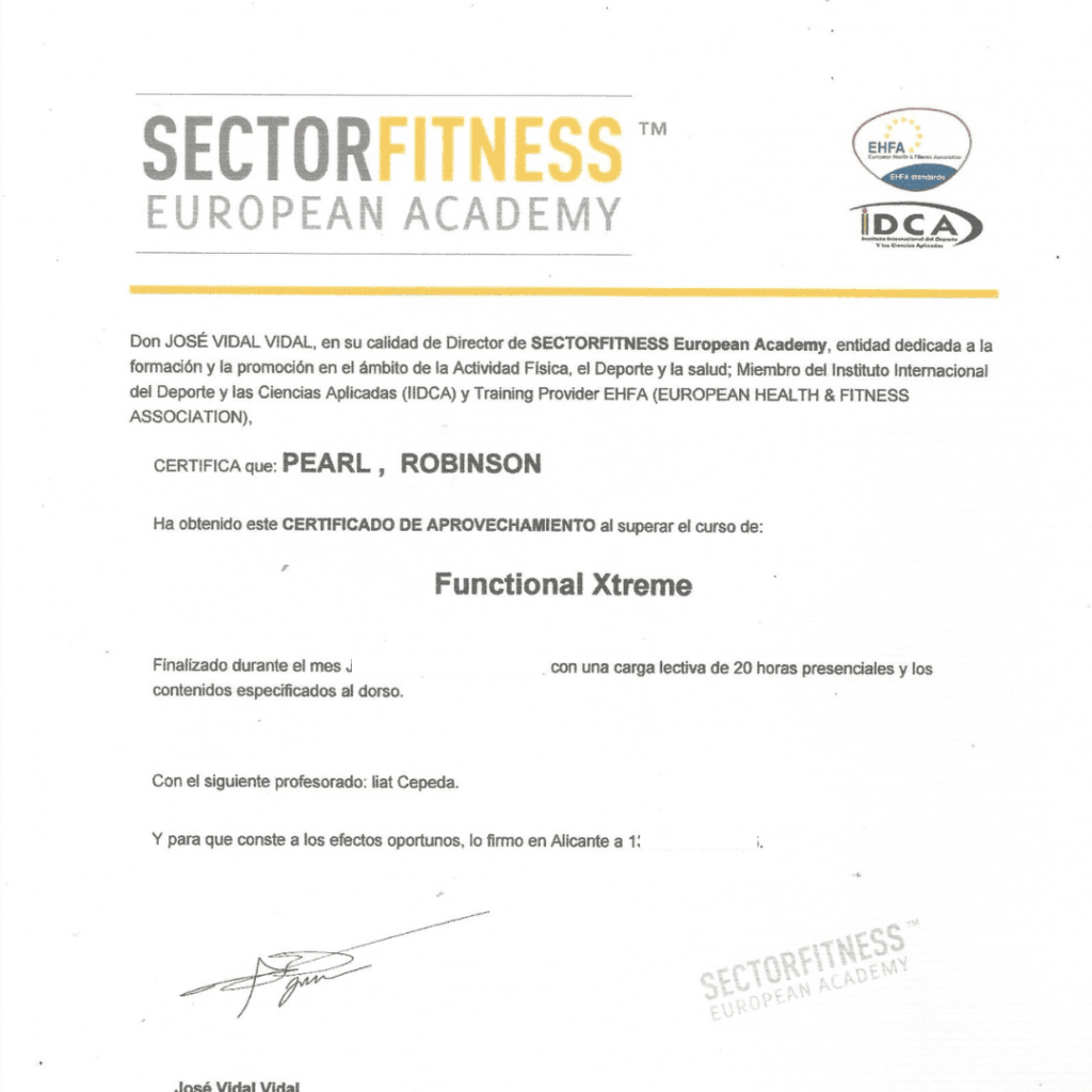 certificacion instructor de functional xtreme de sector fitness european academy