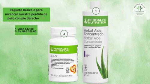 aloe y te NRG de herbalife