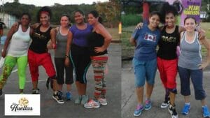 personal trainer haciendo voluntariado fitness en grupo huellas panama- trainer